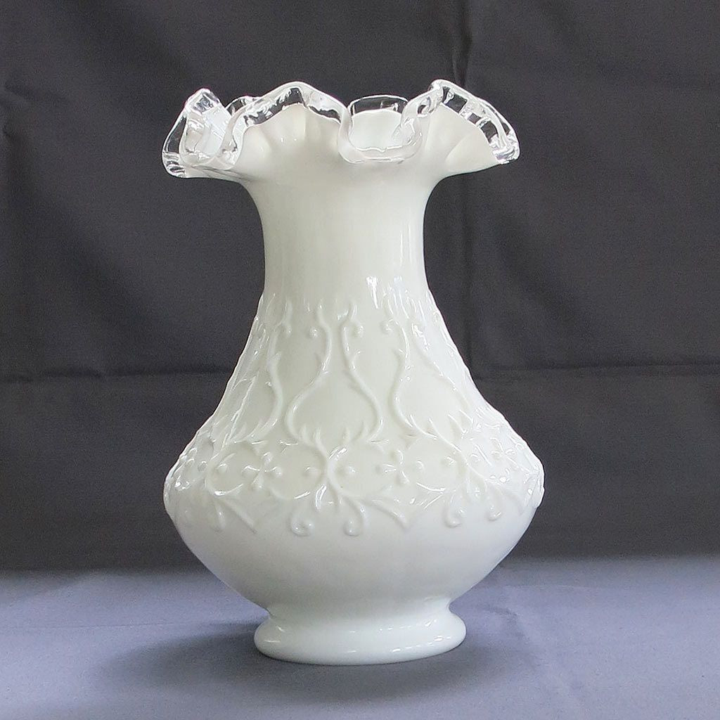 vintage milk glass hobnail vase of fenton silver crest spanish lace 8 inch vase 3551 sc pre logo 35 in fenton silver crest spanish lace 8 inch vase 3551 sc pre logo 35