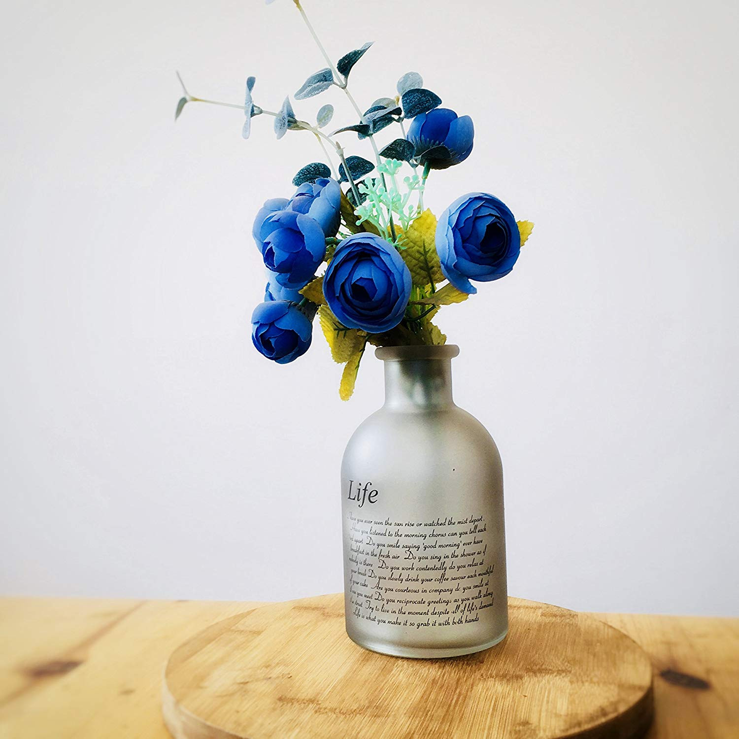 16 Fabulous Vintage Tall Blue Glass Vase 2024 free download vintage tall blue glass vase of amazon com flowersea decorative frosted glass bottle bud vases for in amazon com flowersea decorative frosted glass bottle bud vases for flowers modern design