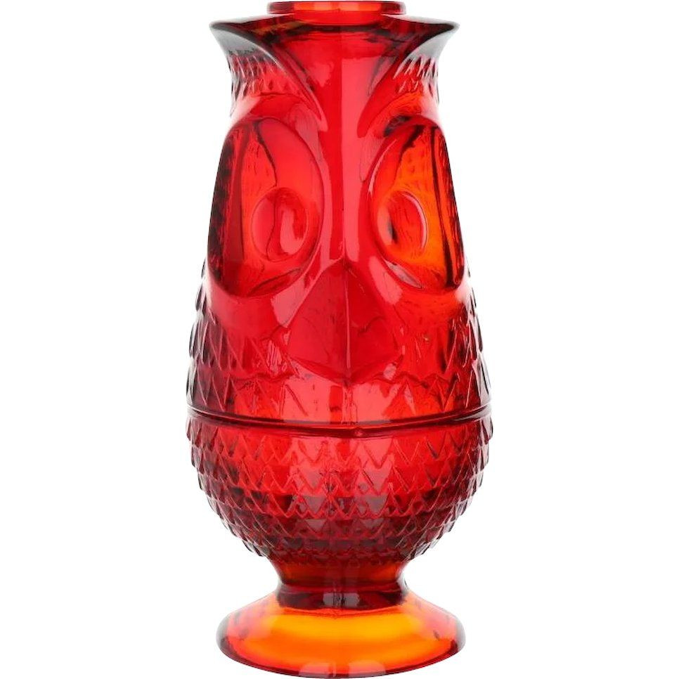 vintage viking glass vases of viking glass ruby owl glimmer light fairy light perfume bottle within glass