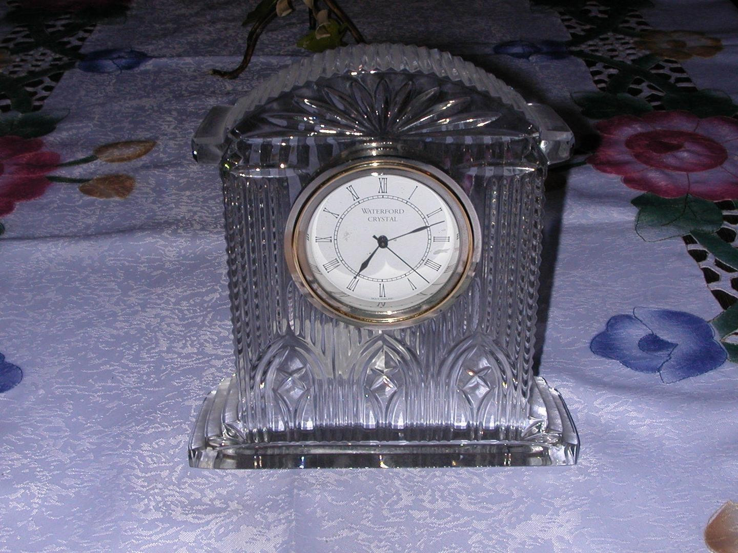 waterford 7 inch vase of large waterford crystal westminster quartz mantle table clock runs pertaining to previous