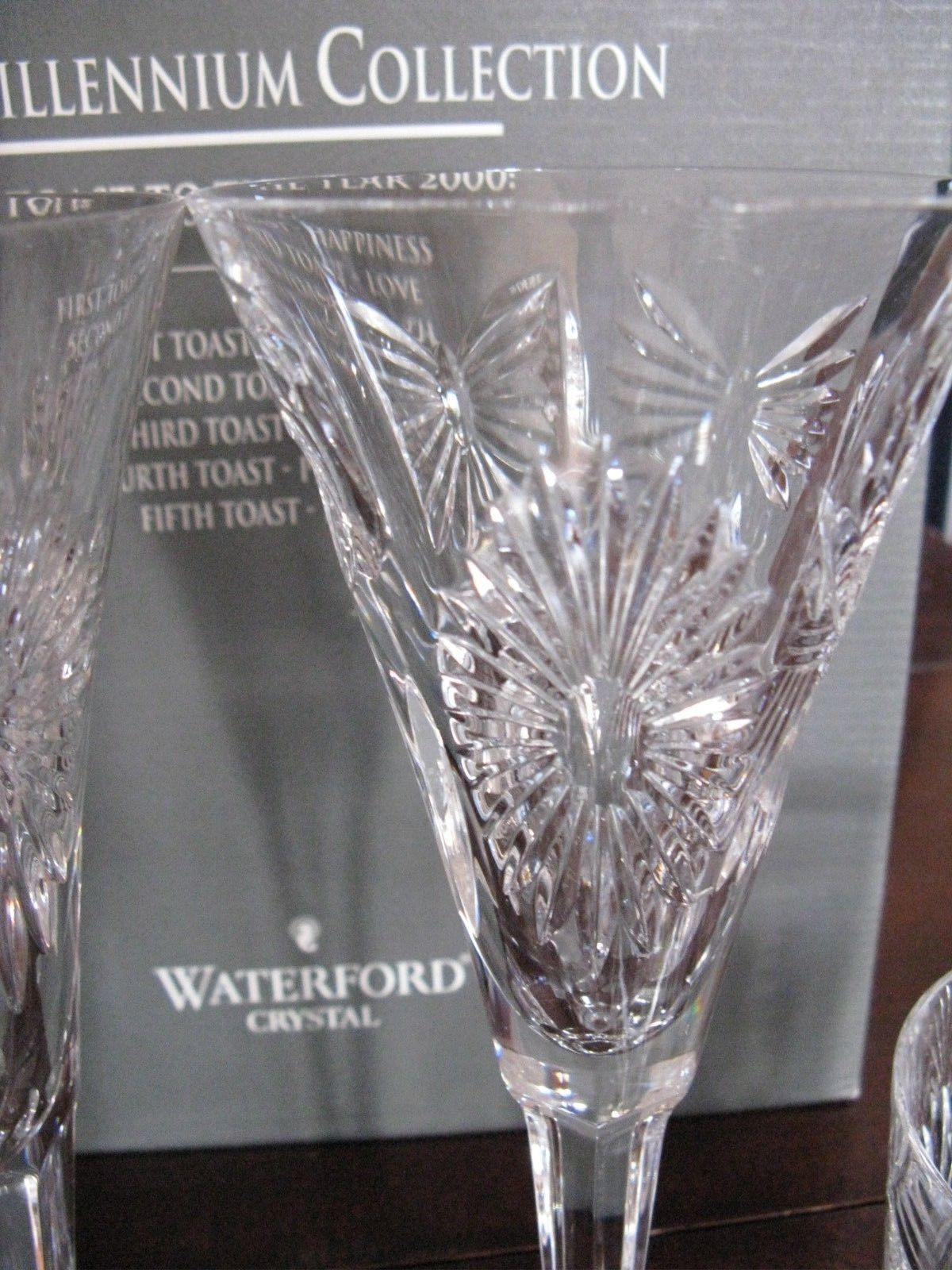 15 Recommended Waterford Blue Crystal Vase 2024 free download waterford blue crystal vase of waterford millennium flutes 5 sentiments on each flute 50 each 25 inside 1 of 6only 1 available