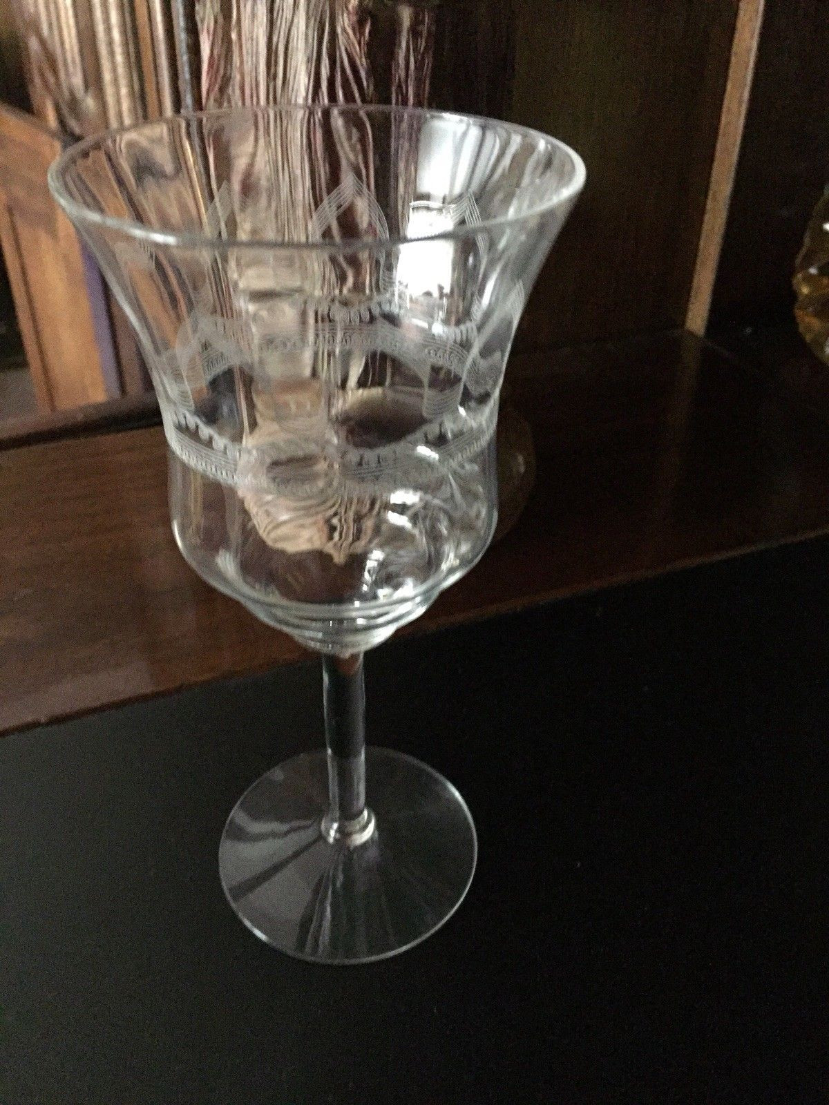 waterford crystal rose bowl vase of depression era vintage crystal etched wine glasses 6 unknown maker with 1 of 8 see more