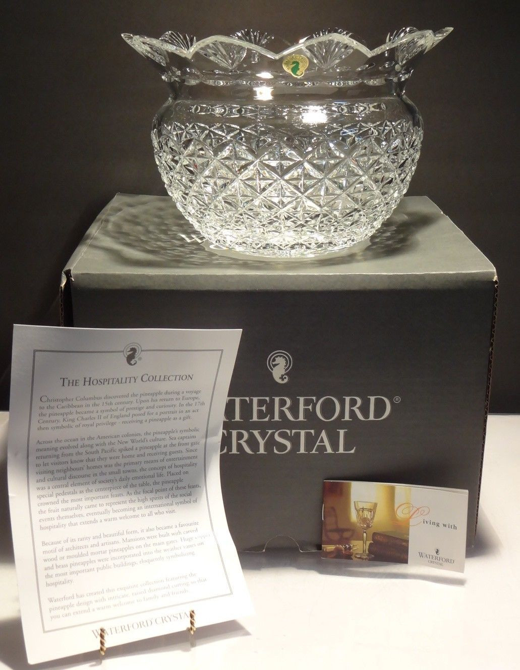 waterford pineapple vase of waterford crystal hospitality pineapple 10 bowl ebay with norton secured powered by verisign