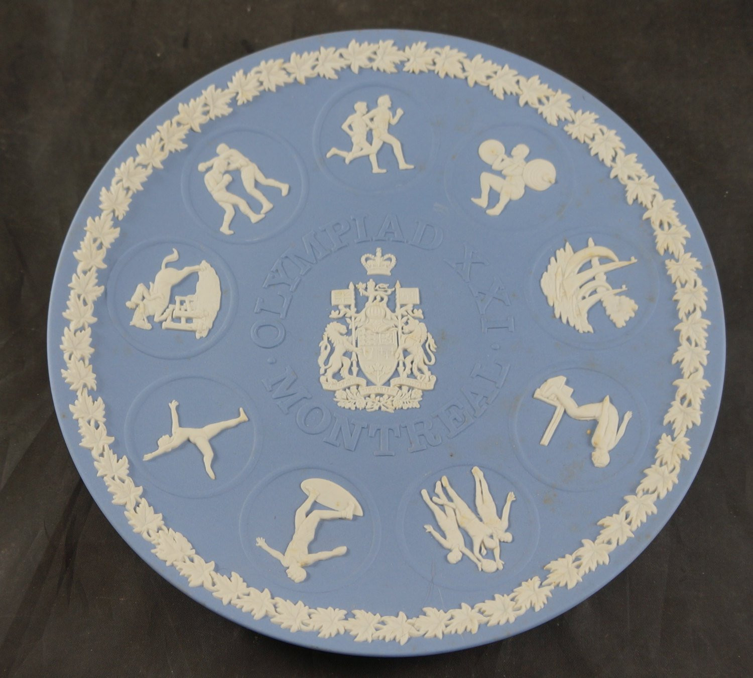 wedgwood blue jasperware vase of wedgwood pale blue jasperware plate made of 1976 montreal etsy within dzoom