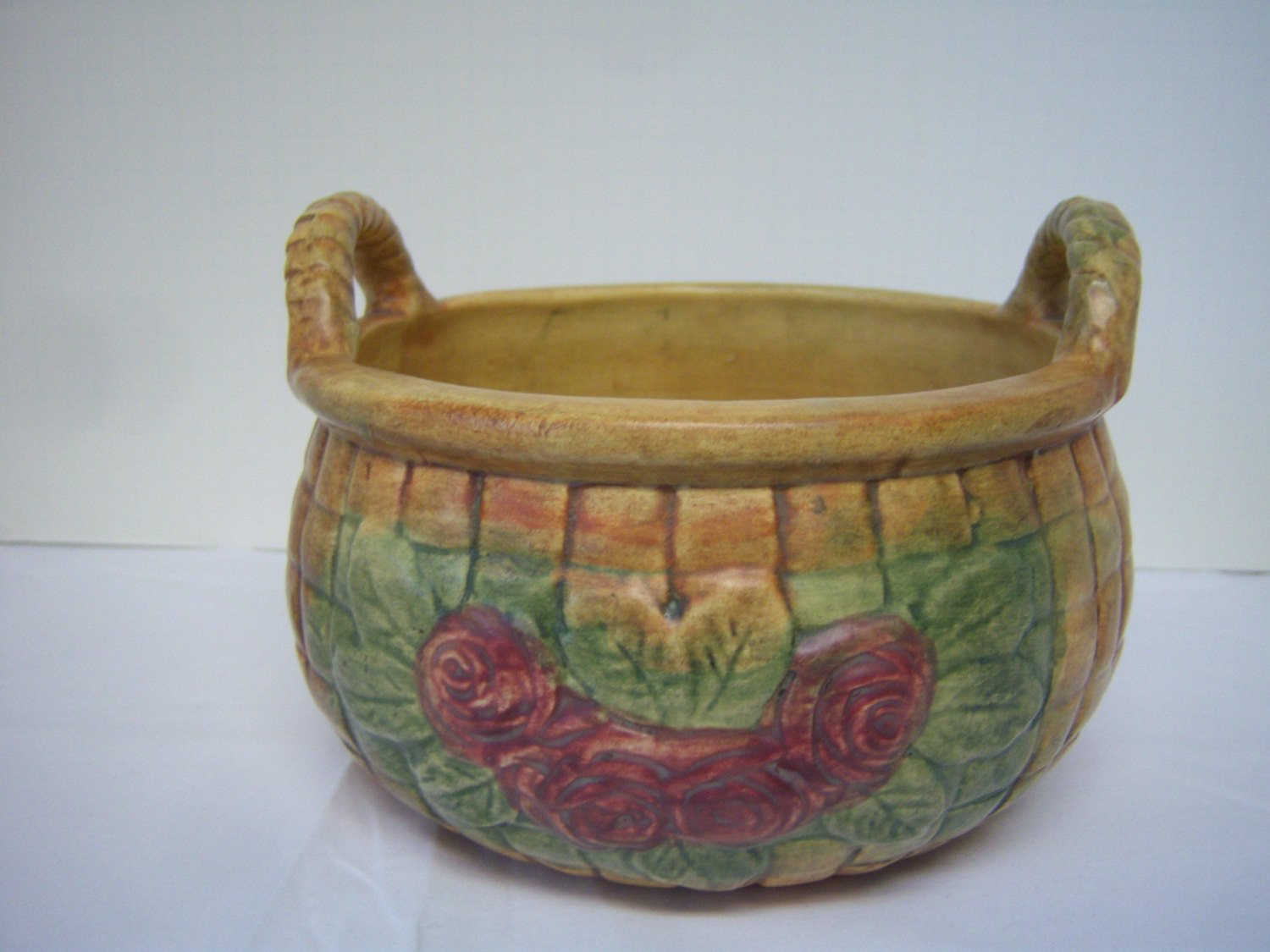 27 Nice Weller Pottery Vase 2024 free download weller pottery vase of unmarked weller pottery early weller flower pot basket etsy intended for dc29fc294c28epowiac299ksz