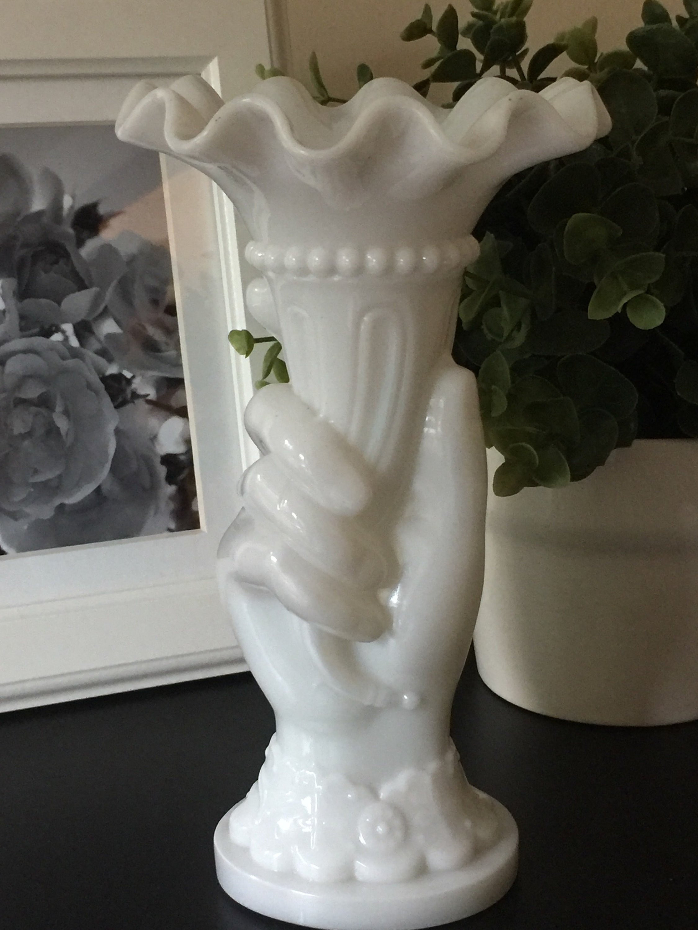 21 attractive Weller Pottery Vase Wild Rose 2024 free download weller pottery vase wild rose of vintage milk glass hand holding torch vase lady liberty hand etsy regarding image