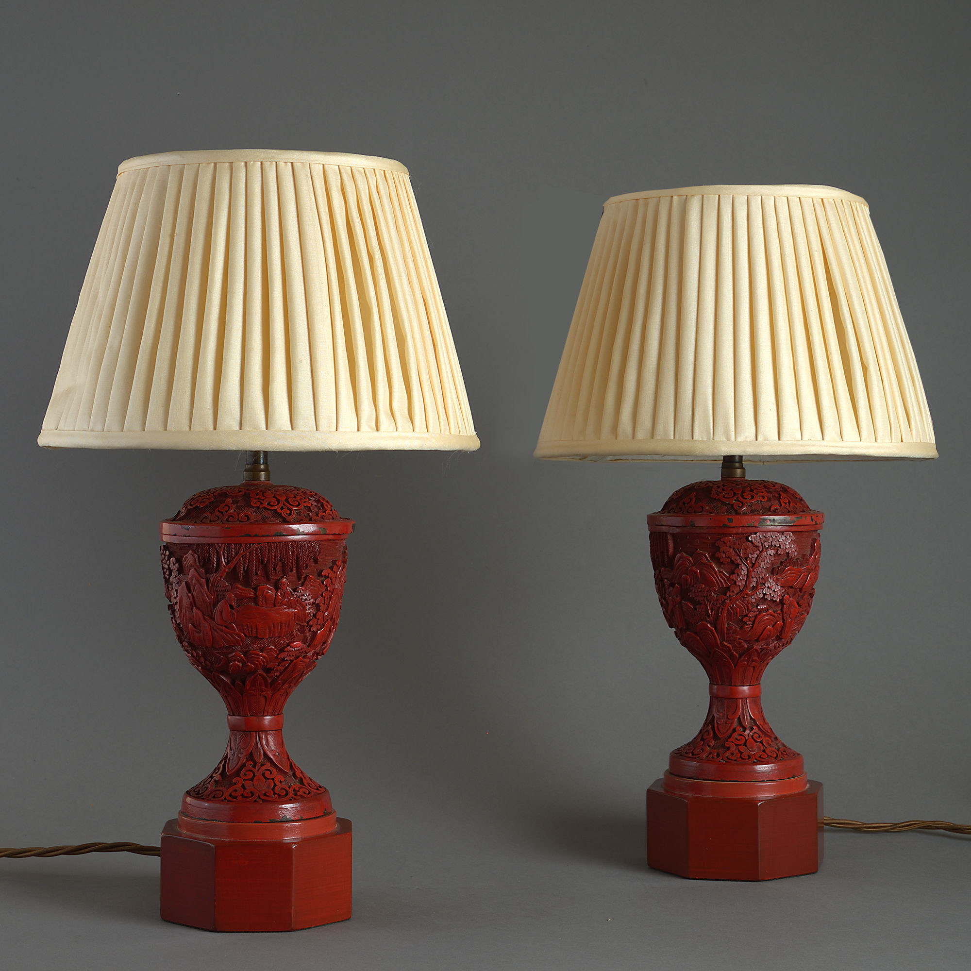 20 Wonderful White Cinnabar Vase 2024 free download white cinnabar vase of a pair of 19th century red cinnabar lacquer vase lamp bases inside a pair of 19th century red cinnabar lacquer vase lamp bases