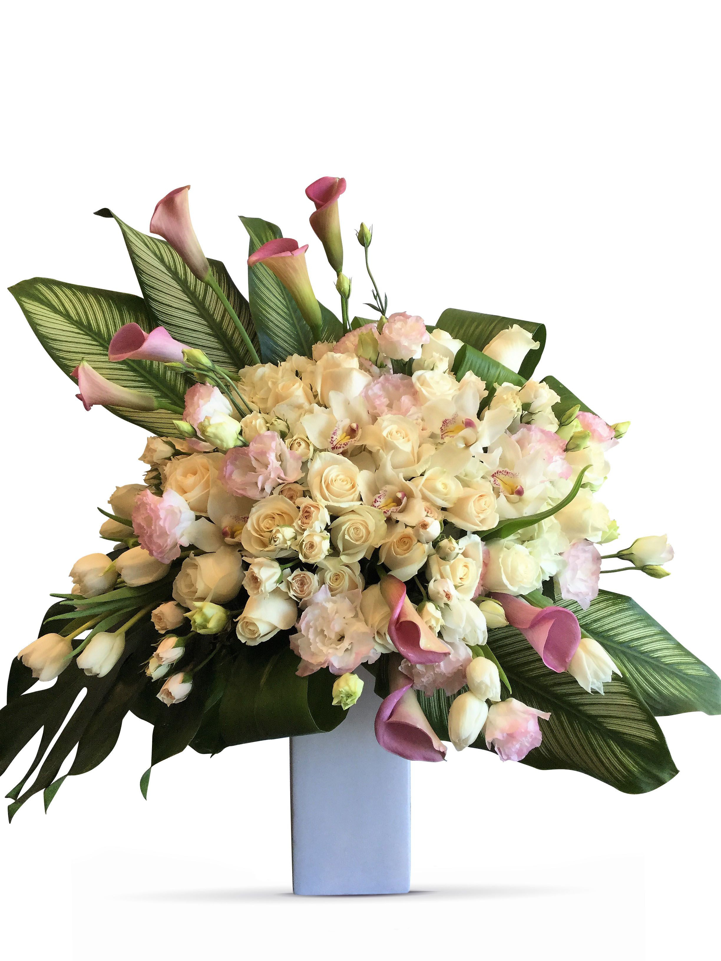 white tulip vase of an elegant flower arrangement of white roses white tulips and pertaining to an elegant flower arrangement of white roses white tulips and lilac calla lilies