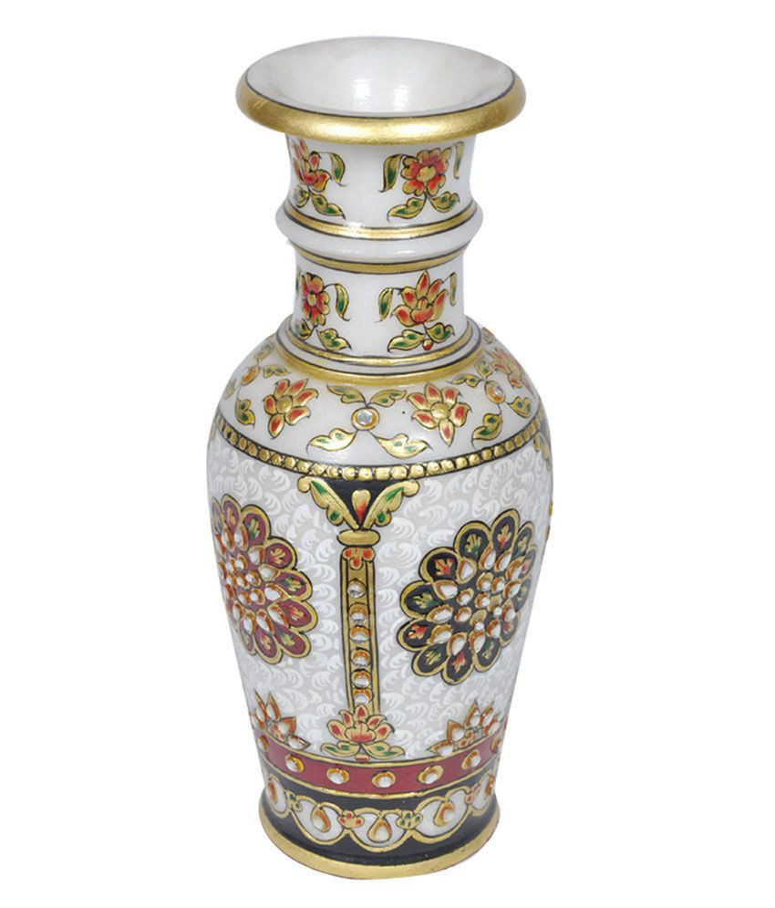 Wide Glass Vase Of Chitrahandicraft Multicolour Marble Flower Vase Buy Regarding Chitrahandicraft Multicolour Marble Flower Vase